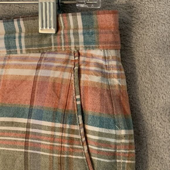 Tommy Bahama Golf Shorts Mens Size 32 Pastel Plaid Stretch Linen Blend Beach - Picture 9 of 11